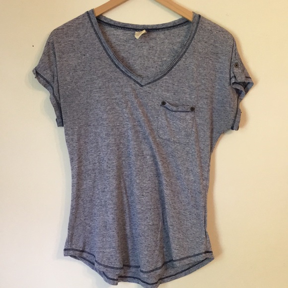 LAST CHANCE Riveted Heather V-neck - Picture 1 of 5
